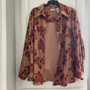 White Stag Rose Button Down jacket size 18w/20w